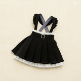 Skirt with Suspenders / Chimikko & Mini (Black)