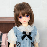 Dolly Parfait Coord Shorts Set / Chimikko & Mini (White x Pale Blue)