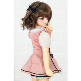 Dolly Parfait Coord Shorts Set / Chimikko & Mini (White x Pink)