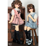 Dolly Parfait Coord Shorts Set / Chimikko & Mini (White x Pink)
