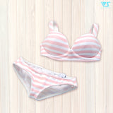 Striped Underwear Set M (Pink)