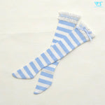 Laced Socks (Blue Stripes)