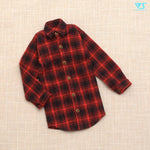 Flannel Checked Shirt (Black x Red) / L