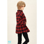 Flannel Checked Shirt (Black x Red) / L