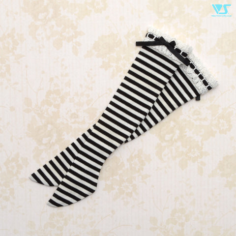Laced Socks (Black Stripes)