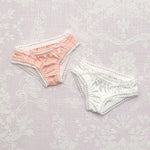 Elegant satin shorts set (white & pink)