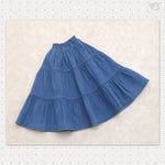Denim Tiered Skirt
