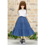 Denim Tiered Skirt