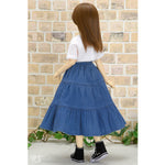 Denim Tiered Skirt