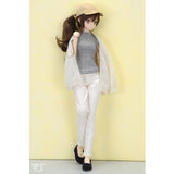 White Denim Pants Set