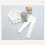 White Denim Pants Set