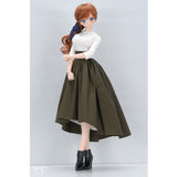 Khaki Tucked Skirt Set