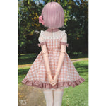 Pink Yoke Dress Set