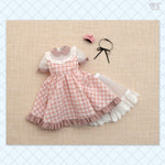 Pink Yoke Dress Set