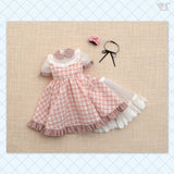 Pink Yoke Dress Set