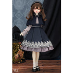 Navy Blue Cape Co-ord Set