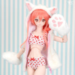 Fluffy White Cat Sleeveless Hoodie