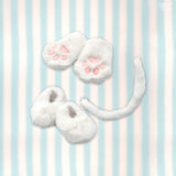 Fluffy White Cat Paw Set