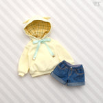 Pop-out Ponytail Hoodie Set (Puppy Ears) / Mini