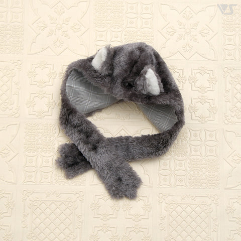 Cat Ear Hooded Scarf (Gray)