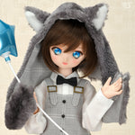 Cat Ear Hooded Scarf (Gray)