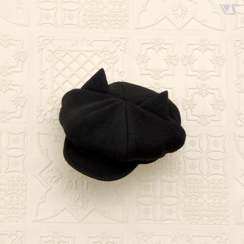 Cat Ear Newsboy Cap (Black)