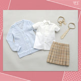 High School Girl Set (Blue x Beige)