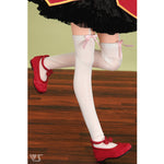 DD Garter Socks (White/Pink Ribbon)