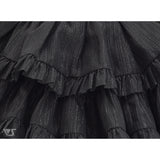 Pompon Skirt (Black Glitter) / Mini