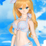 Bikini & Shorts Set (Pale Blue x Pink)