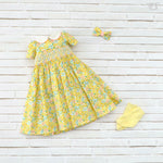 Smocked Dress (Canary Yellow)