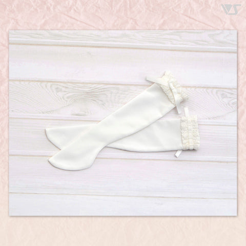 SDM lace-trimmed socks (white) & mini