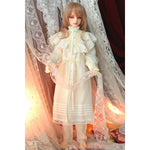 Ruffle Yoke Blouse Set