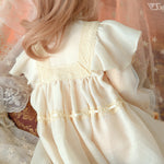 Ruffle Yoke Blouse Set