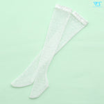 Thigh-High Socks (White / Dotty Plaid)